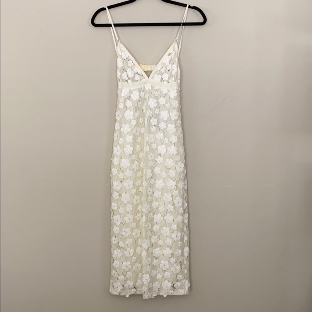 WFFS White Floral Lace Midi
